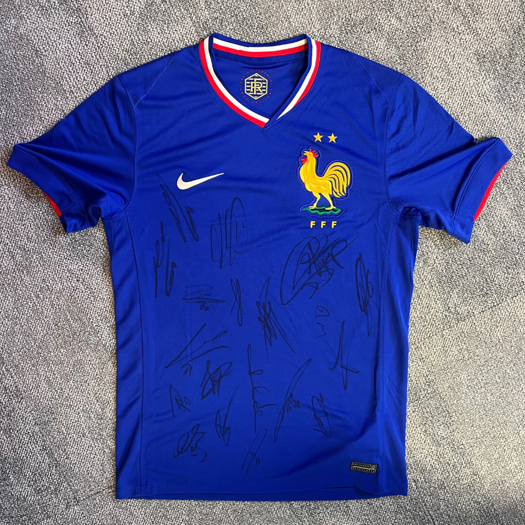 Fédération Française de Football | Maillot officiel de l’Équipe de France Masculine dédicacé
